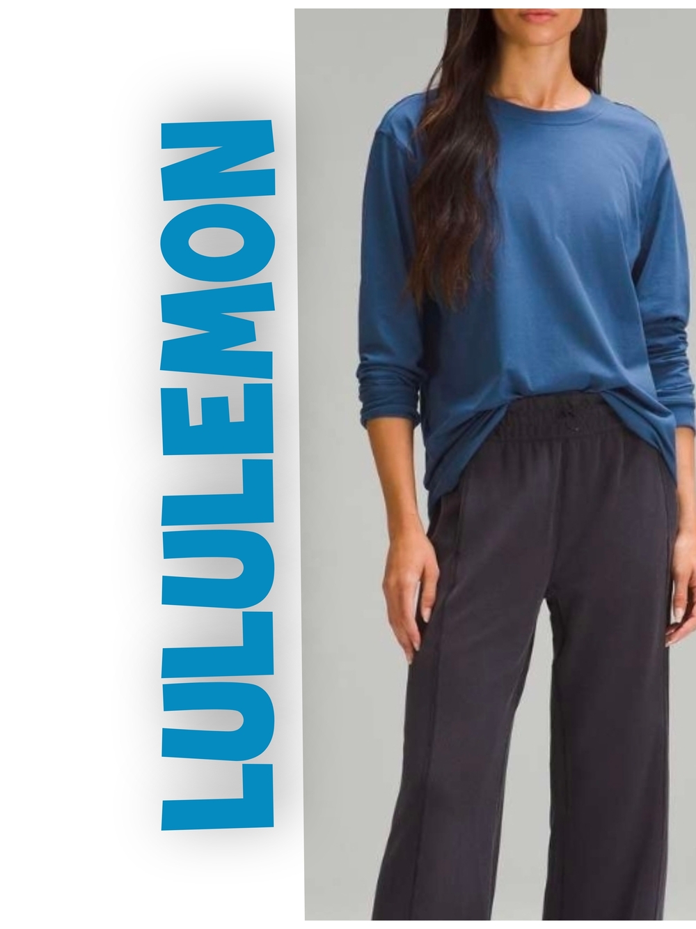 lululemon athletica Long Sleeve Crew Tee in Slate Blue Size 12